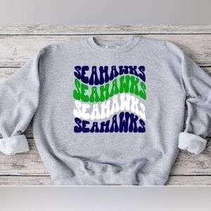 Seahawks Wavy Crewneck - Gray